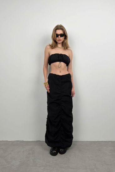 Lastik Detay Straplez Crop resmi